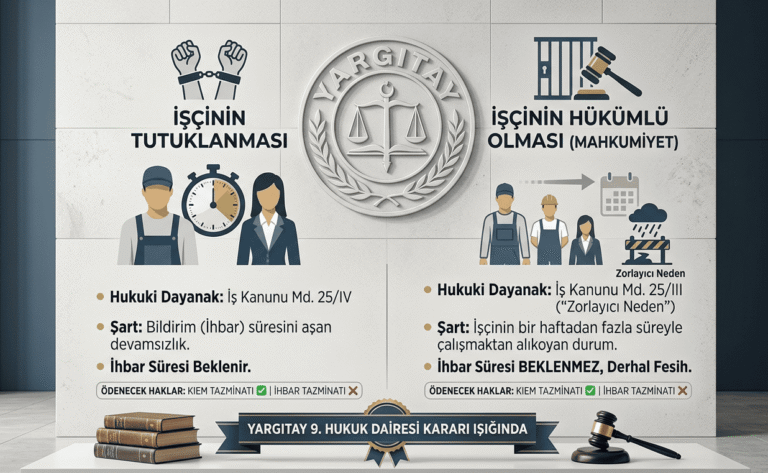 kıdem tazminatı avukat işçi tutukluluk ve hükümlülük