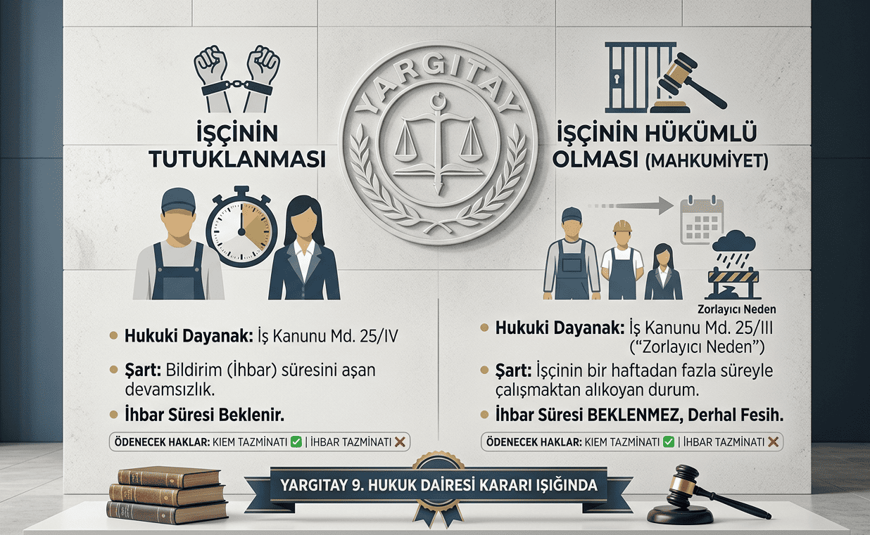 kıdem tazminatı avukat işçi tutukluluk ve hükümlülük