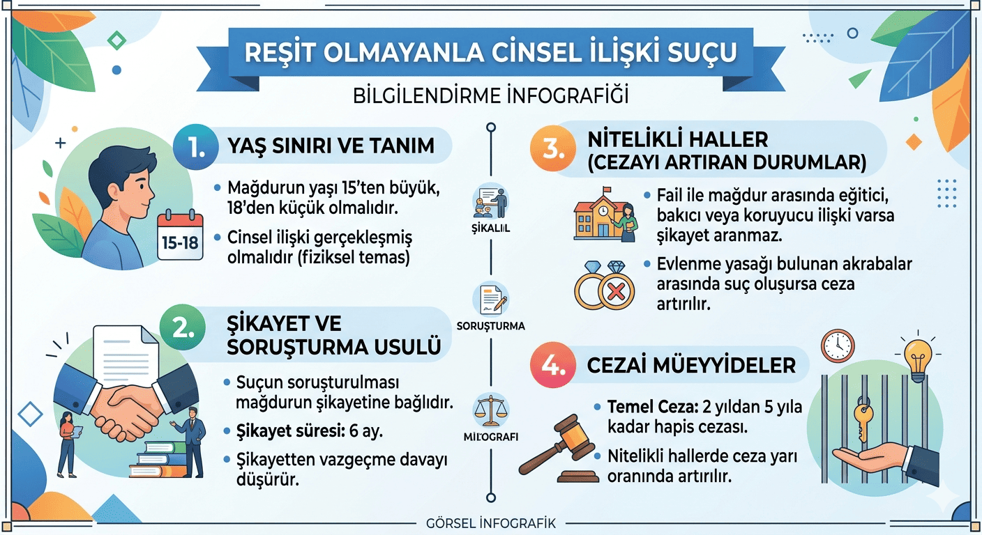 Reşit olmayanla cinsel ilişki suçu sezası nedir avukat sinan karabacak