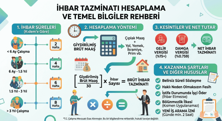 İhbar tazminatı hesaplama