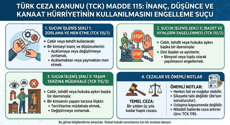 İnanç düşünce ve kanaat hürriyetinin kullanılmasını engelleme suçu