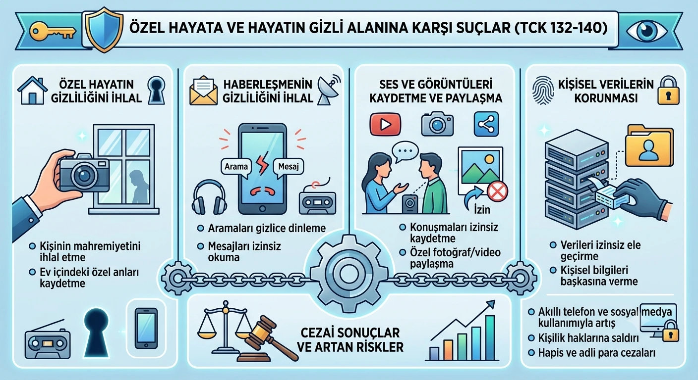 özel hayata ve hayatın gizli alanına karşı suçlar
