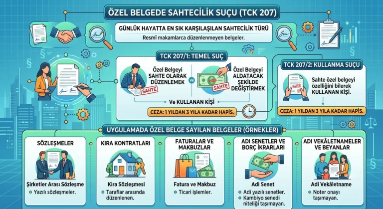 özel belgede sahtecilik
