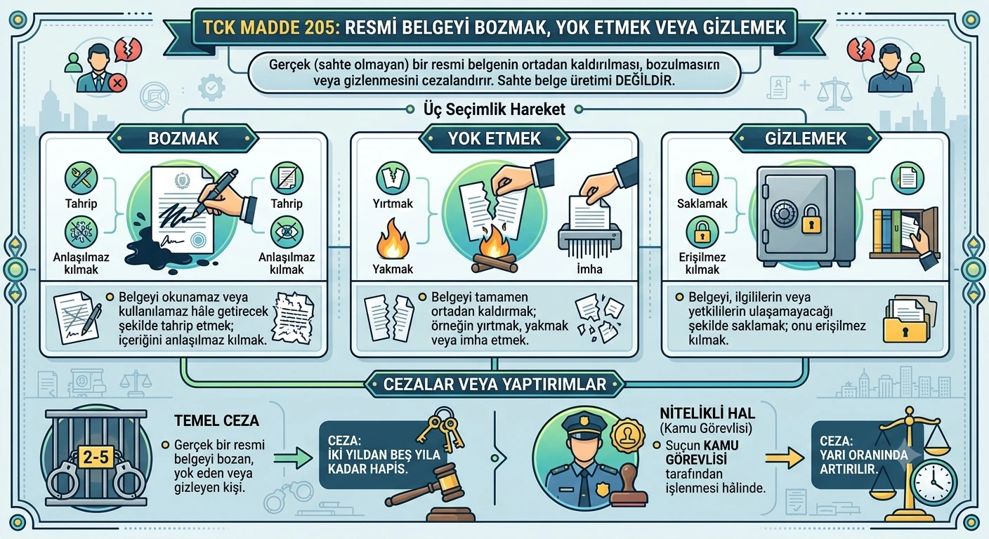 resmi belgeyi bozmak