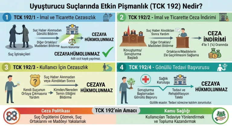 uyuşturucu suçlarında etkin pişmanlık