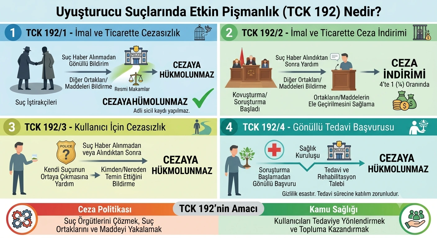 uyuşturucu suçlarında etkin pişmanlık