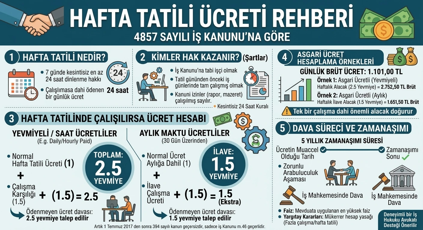 hafta tatili ücreti