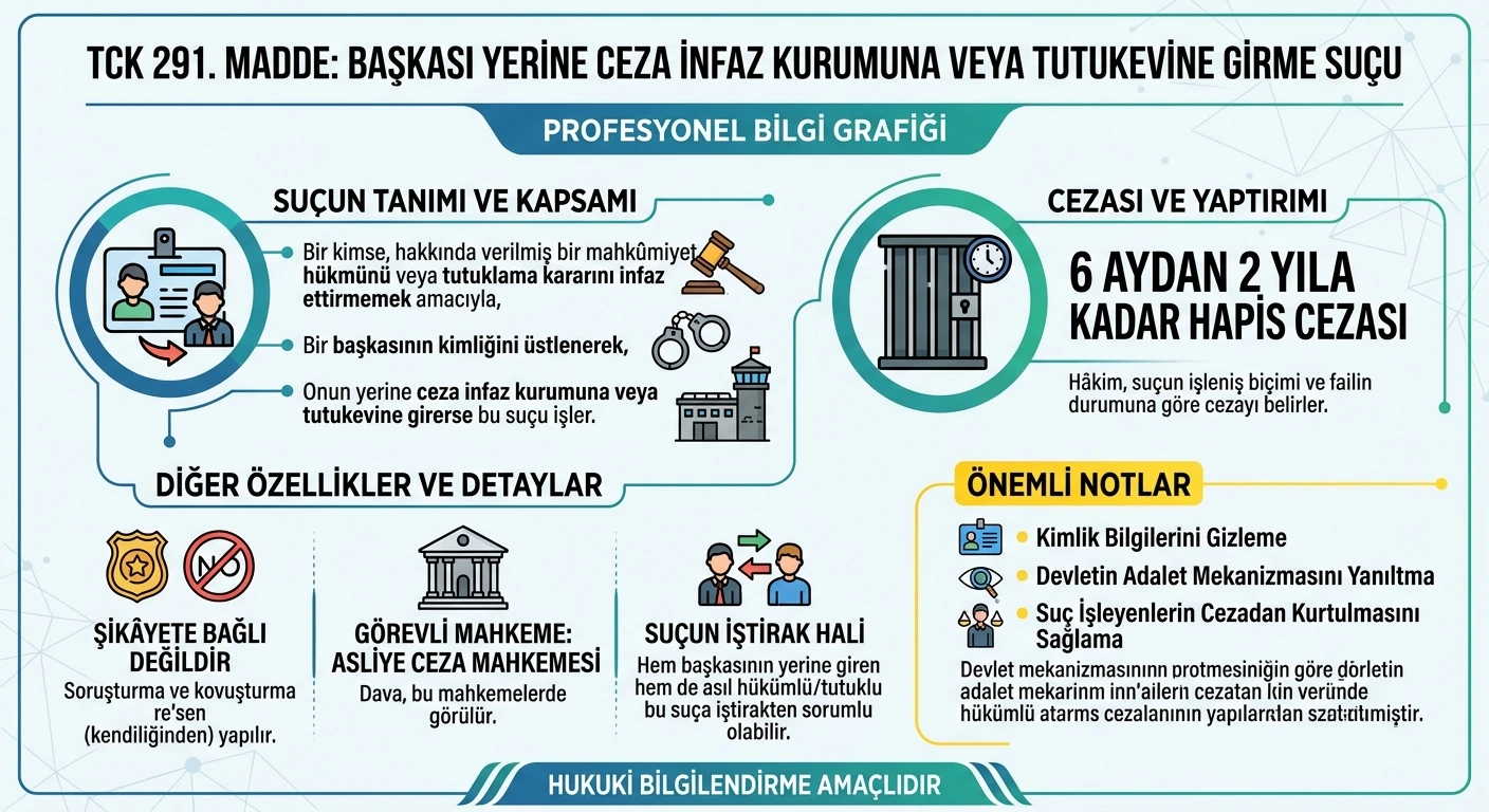 başkası yerine ceza infaz kurumuna girme