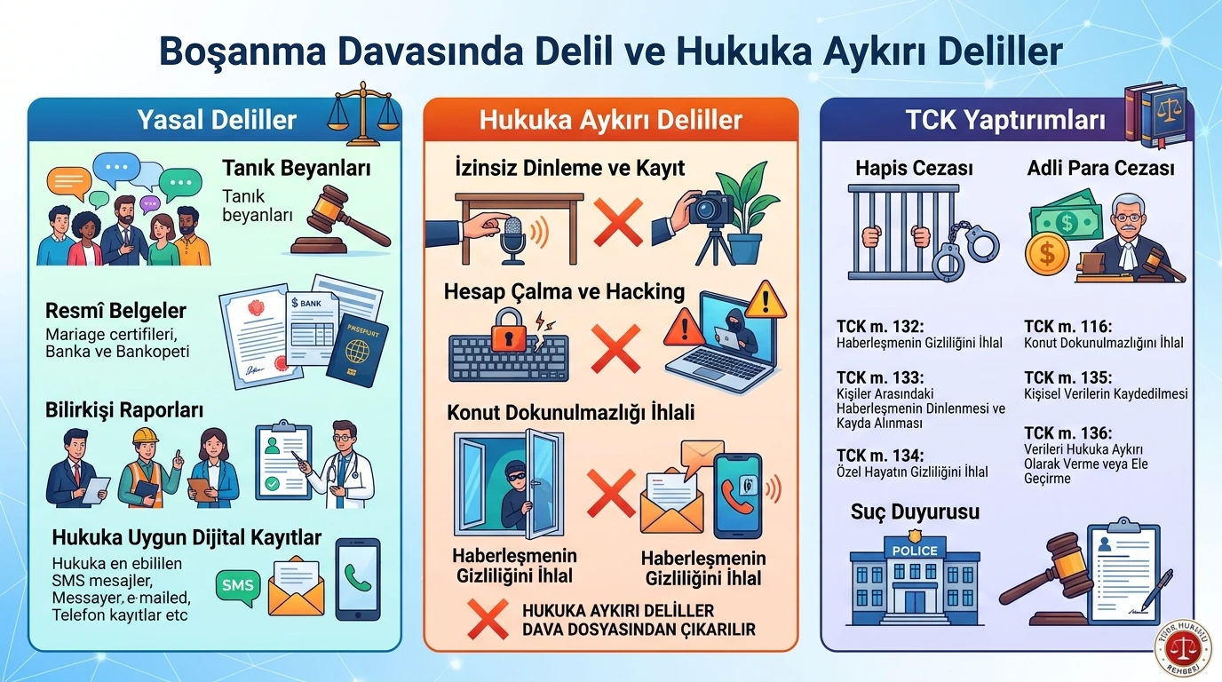 boşanma davasında delil