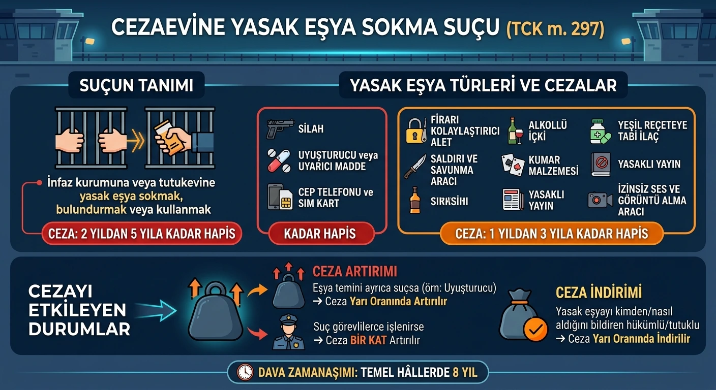 cezaevine yasak eşya sokma suçu