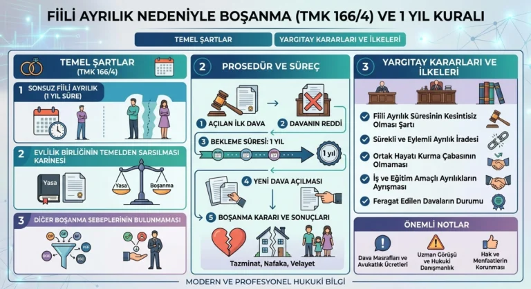 fiili ayrılık nedeniyle boşanma