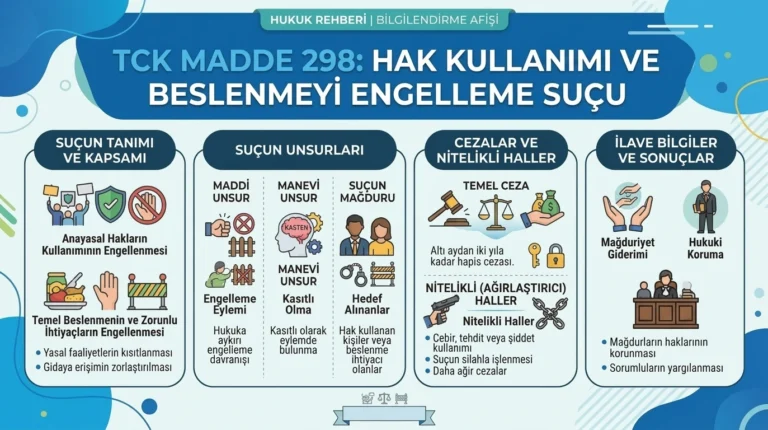 hak kullanımını ve beslenmeyi engelleme suçu