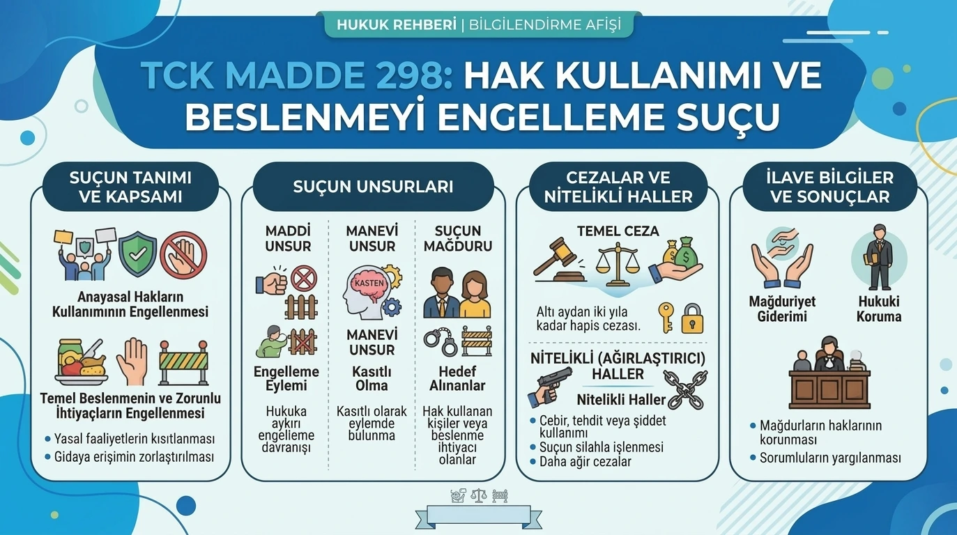 hak kullanımını ve beslenmeyi engelleme suçu