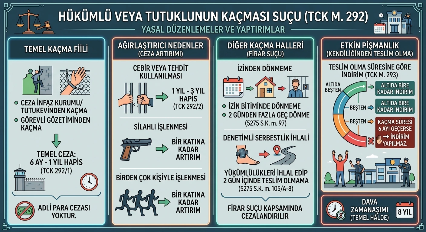 hükümlü veya tutuklunun kaçması suçu