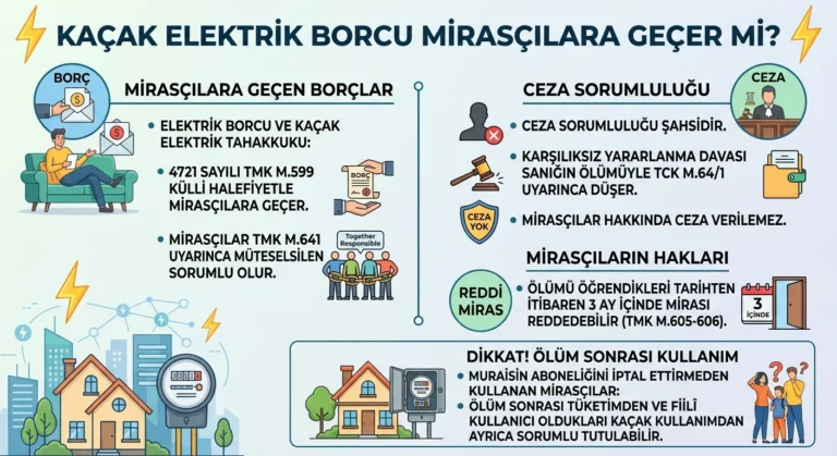kaçak elektrik borcu mirasçılara geçer mi