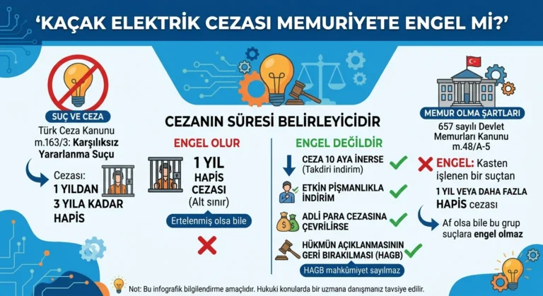 kaçak elektrik cezası memuriyete engel mi