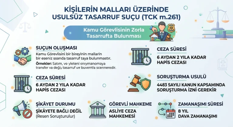 kişilerin malları üzerinde usulsüz tasarruf