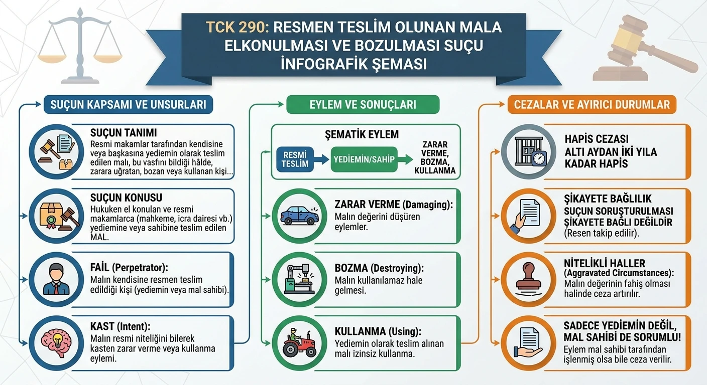 resmen teslim olunan mala elkonulması