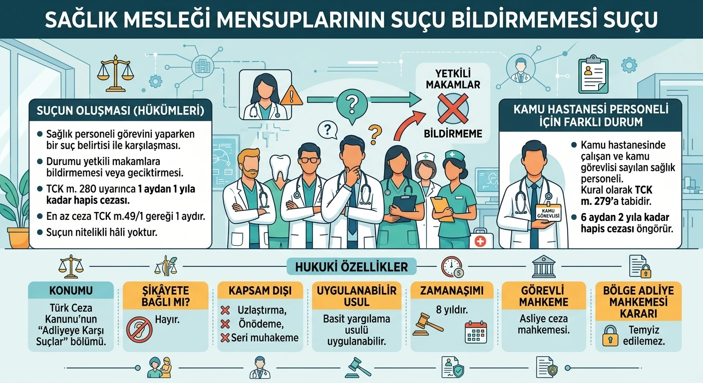 sağlık mesleği mensuplarının suçu bildirmemesi
