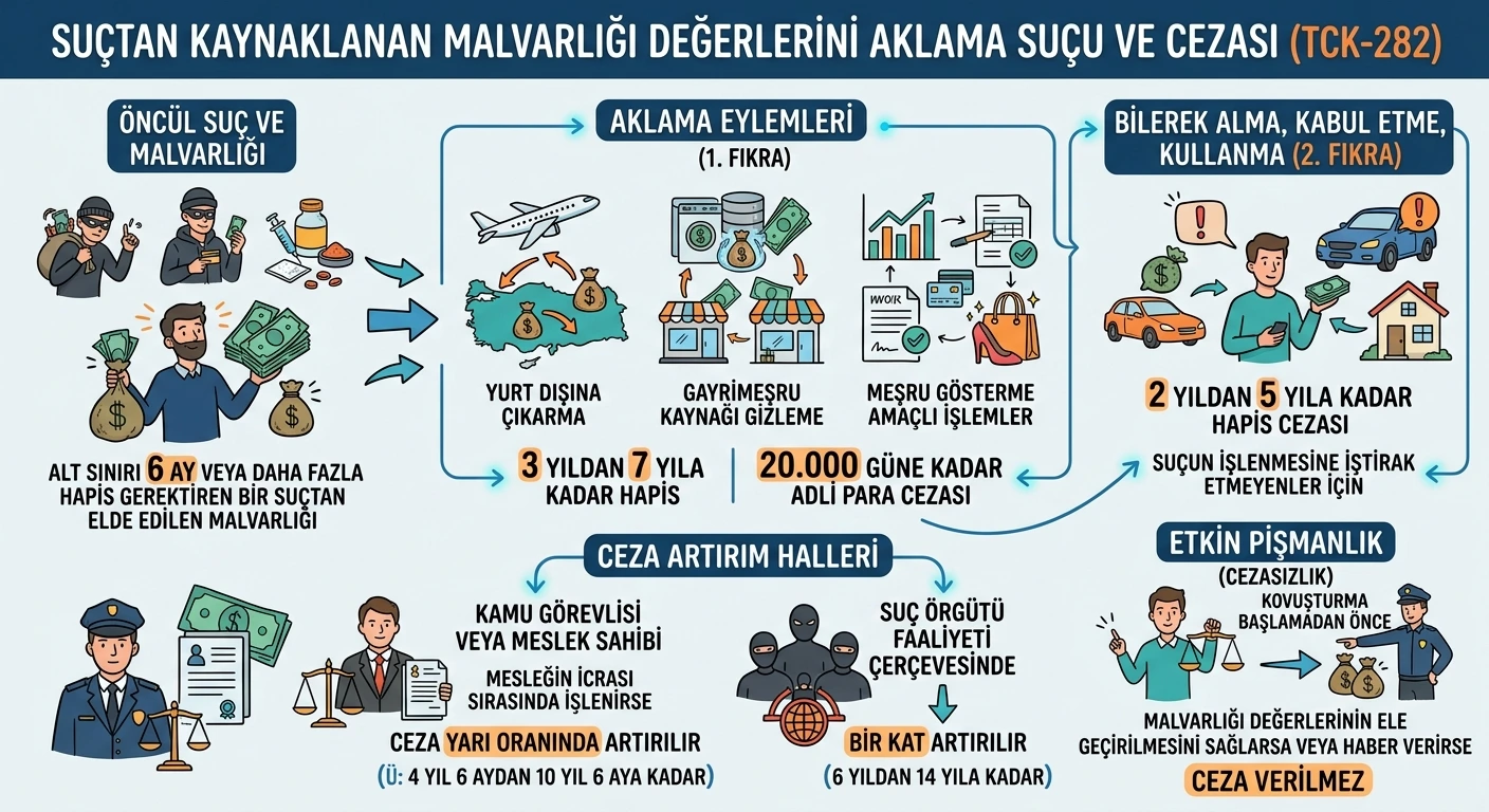 suçtan kaynaklanan malvarlığı değerlerini aklama suçu