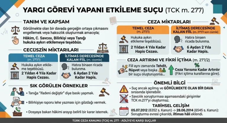 yargı görevi yapanı etkileme suçu