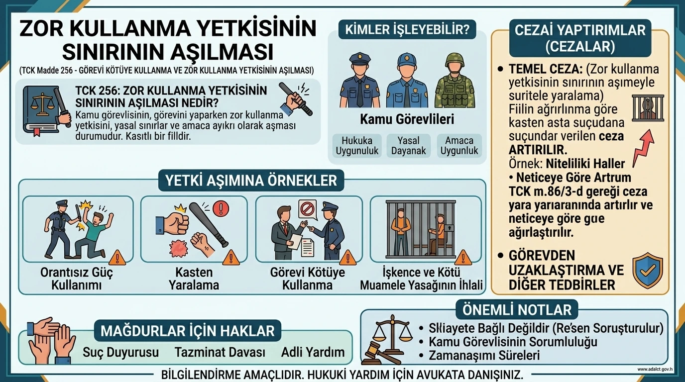 zor kullanma yetkisine ilişkin sınırın aşılması